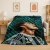 CR11 Goat R-Ronaldo Football Star Flannel Blanket Soft Warm Throw Blanket for Bedroom Living Room Bed Travel Camping Picnic Kid