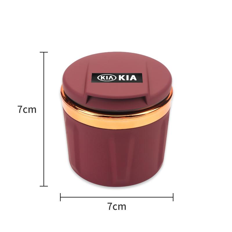 AANK1 Car Ashtray LED light Ceramic lining Ashtrays Accessories For KIA EV6 Stinger RIO Sorento Picanto Ceed Borrego Syros K4 K5 K8 K9