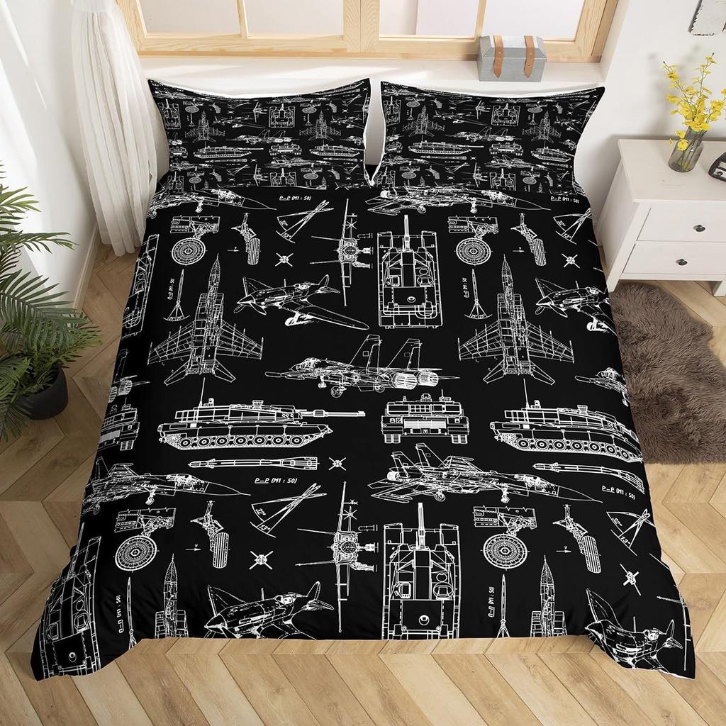 Tank Duvet Cover Set For Teens Adults Queen Quilt Covers Lightweight Down Bedroom Decor 2 Pillowcases 1 Duvet Cover No Comforter