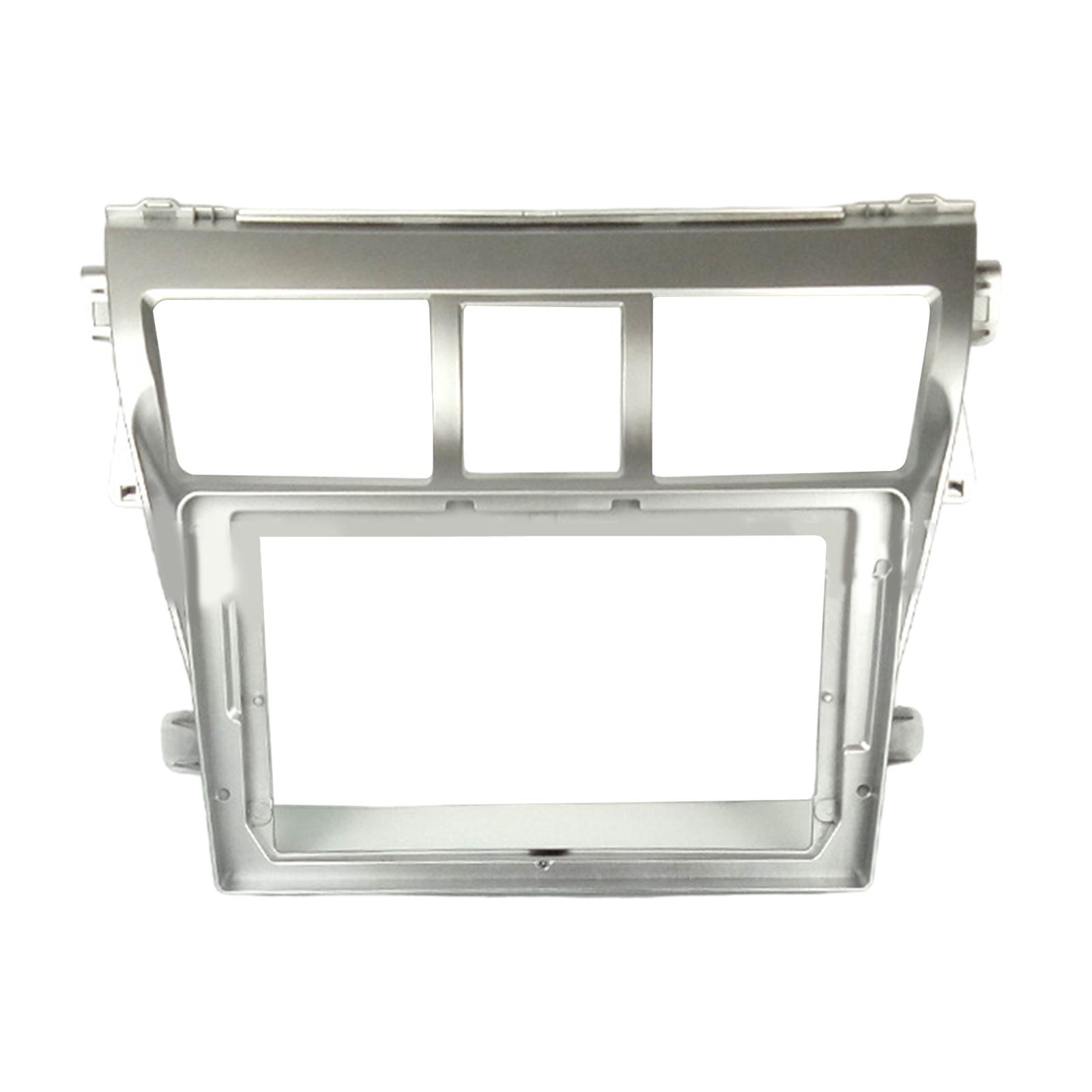 Navigation Screen Frame, Panel Frame, Parts Decoration for Toyota Vios Yaris 2008-2014 Audio Panel Frame Professional Auto Parts серебряный