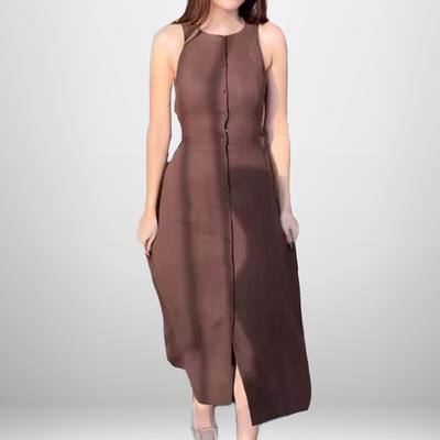 Spring New Women's Button Belt Lining Style Fashionable and Elegant Dress