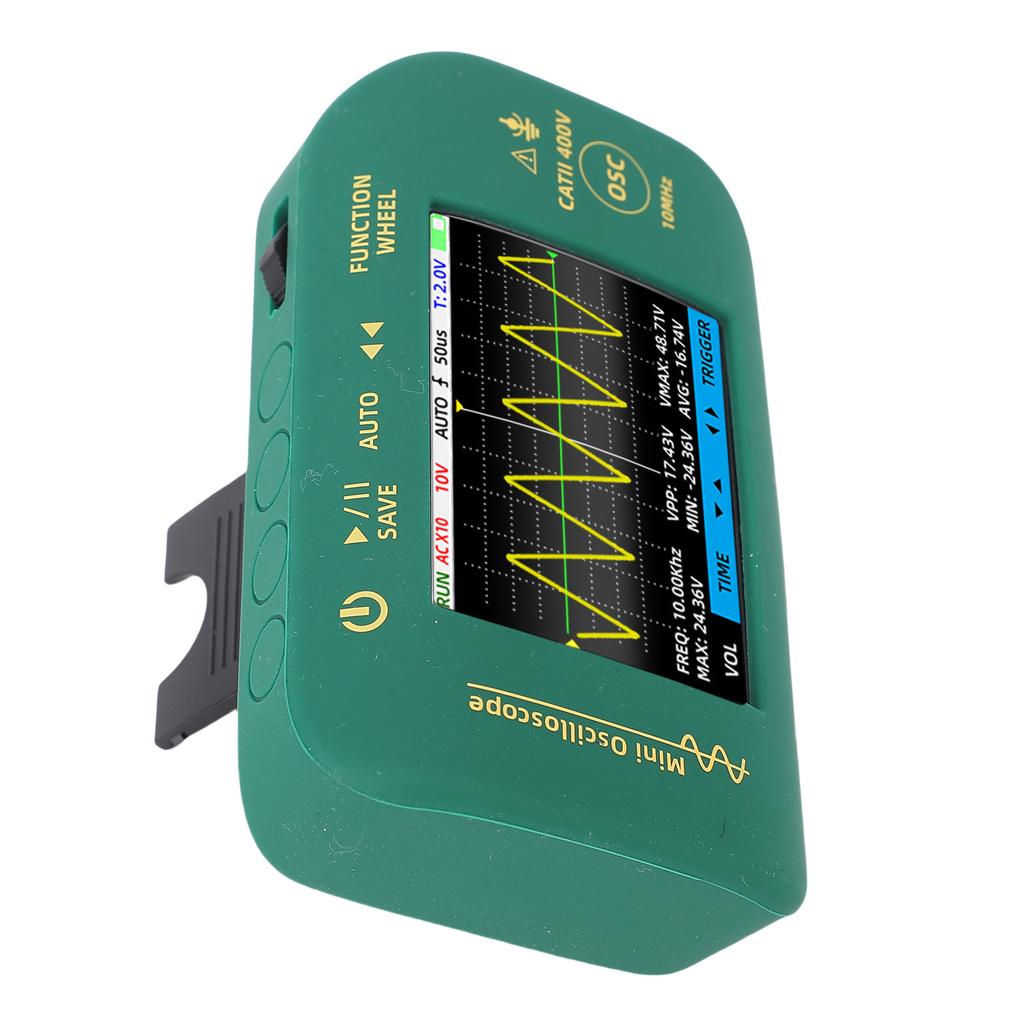 Handheld Digital Oscilloscope 2.8 Inch LCD Screen 10MHz Bandwidth 48MSa S Sampling Rate Portable Oscilloscope