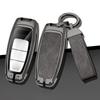 Zinklegierung und Leder Autoschlüsselhülle Schutzhülle für A3 A4 A5 A7 A6 C8 Q8 Q7 Q5 Q4 Q3 E-tron Autoschlüsselabdeckung Zubehör