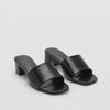 Ciabatta con Tacco Quadrato Stile Stradale Donna Tacchi Bassi Scarpe Slide di Design Sandalo Gladiatore Zoccoli De
