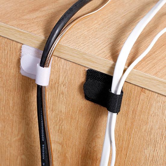 10/20/50/100Pcs Self Adhesive Cable Ties Adjustable Cord Straps Strong Stickiness Easy To Use Cable Management Clips