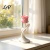 Elegant Tabletop Centerpiece Modern Rose Sculpture 3D Printed Minimalist Floral Decor Abstract Decor Flower Statue for Home Office Gift Lifelike