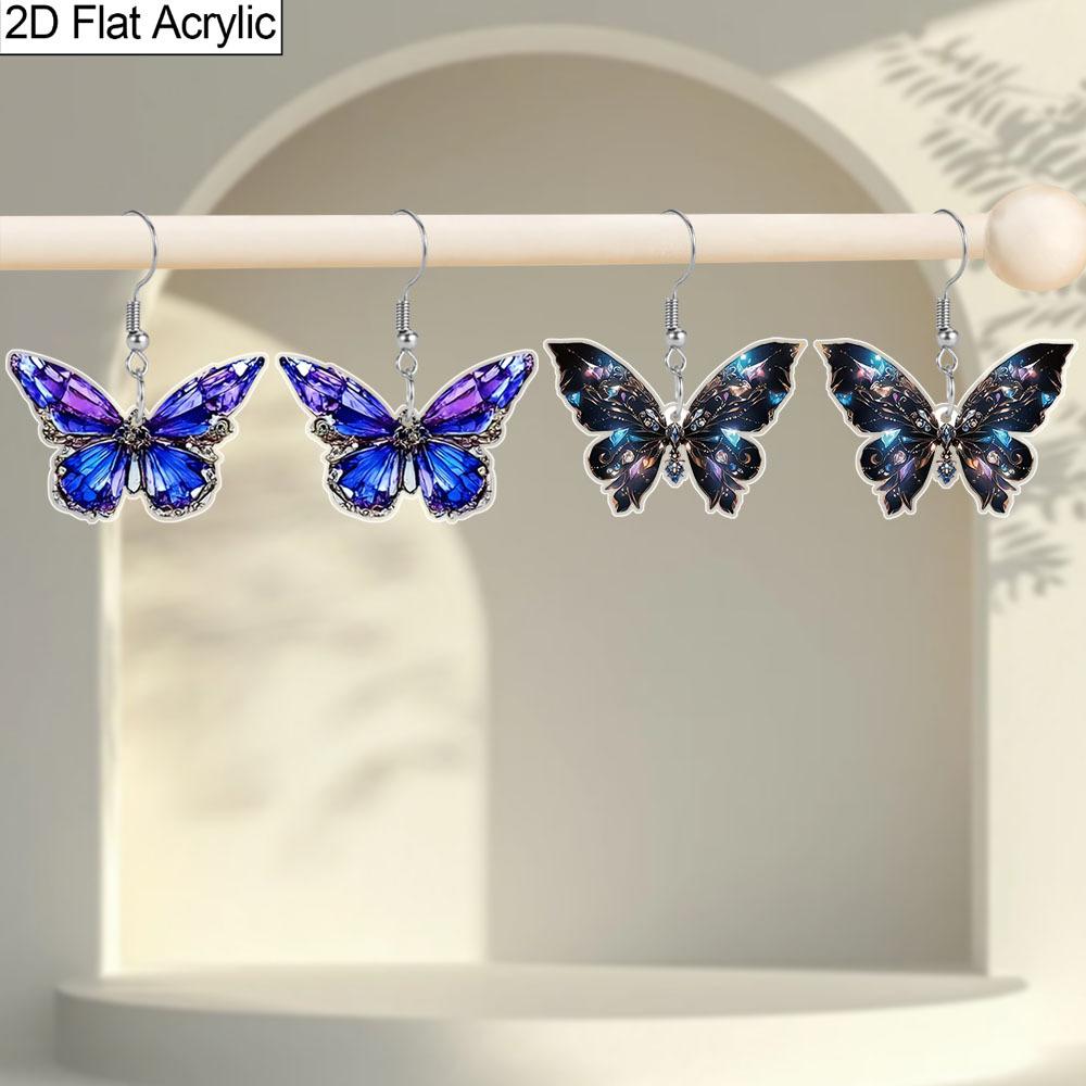 

Animal Theme Gift Acrylic Women Fashion Drop Earrings, Colorful Butterfly Design Earrings Jewelry for Women s Daily Wear and Holiday Party acrylic
