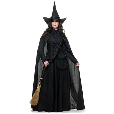 Adult Women/'s Voodoo Witch Black Magic Woman Halloween Costume Dress S M L XL