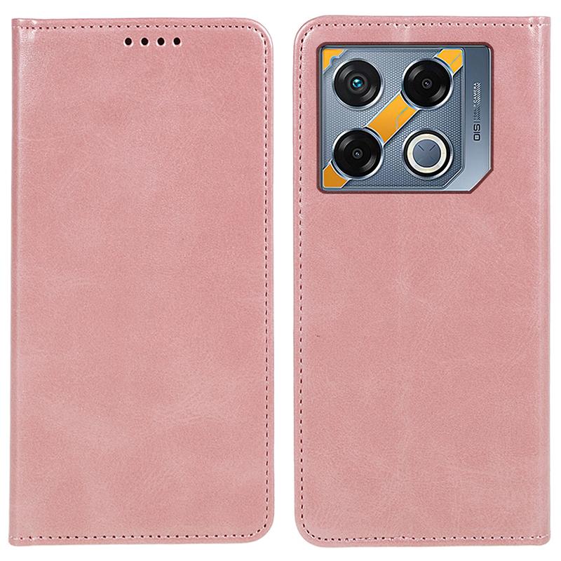 

For Infinix GT 20 Pro 5G Case Stand Strong Magnetic Leather Phone Cover Rose Gold