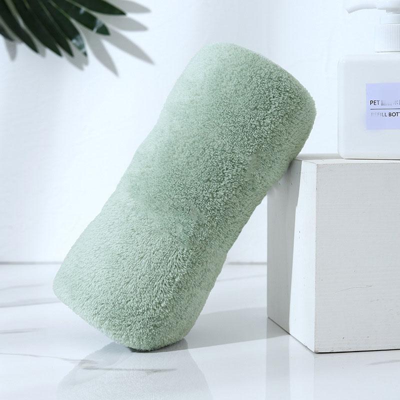 

МОДНОЕ 3 шт. Полотенце для лица Сверхтонкая впитывающая микрофибра Полотенце из кораллового флиса высокой плотности Быстросохнущее и чистое Мягкое впитывающее полотенце для лица на крючке 35x73cm зелёный