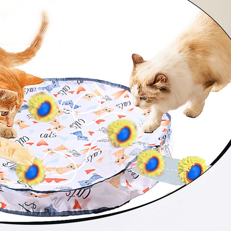Interactive Cat Toys Interactive Kitten Hunting Hide And Seek Toy Rolling Ball Simulated Interactive Hunting Cat Toy for Cats