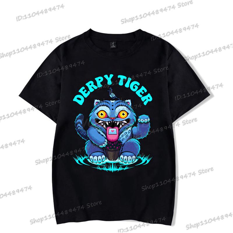 Vtipná trička s tygrem KPop Lovci démonů Módní dárky pro fanoušky Dámská Pánská Kulatý výstřih Anime KPop Lovci démonů Korejský Ulzzang Streetwear