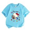 Cute Hugging Teddy Bear Print Kids 100% Cotton Crew Neck Sho