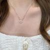 Rosa Muschel Kleeblatt Halskette: Damen Leichter Luxus Schlüsselbeinkette, Trendiger High-End Choker