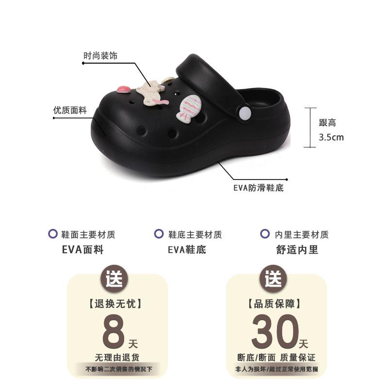 Cute Cartoon Hole Shoes Women's 2025 Summer New Stepping On Shit Soft-soled Sandals Women's Slippers Summer Wear Beach Shoes