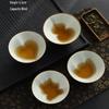 Ru Kiln Fu Lu Master Tea Tasting Cup: Ceramic Gongfu Gourd-Hat Design