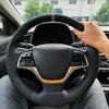 Car Accessories Braid Black Microfiber Leather 2016 2017 Solaris 2017 Accent 2018 Steering Wheel Cover For Hyundai Elantra4