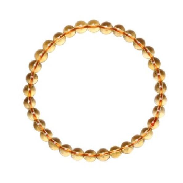 

Natural Crystal Natural yellow citrine single-strand bracelet Jade 6mm