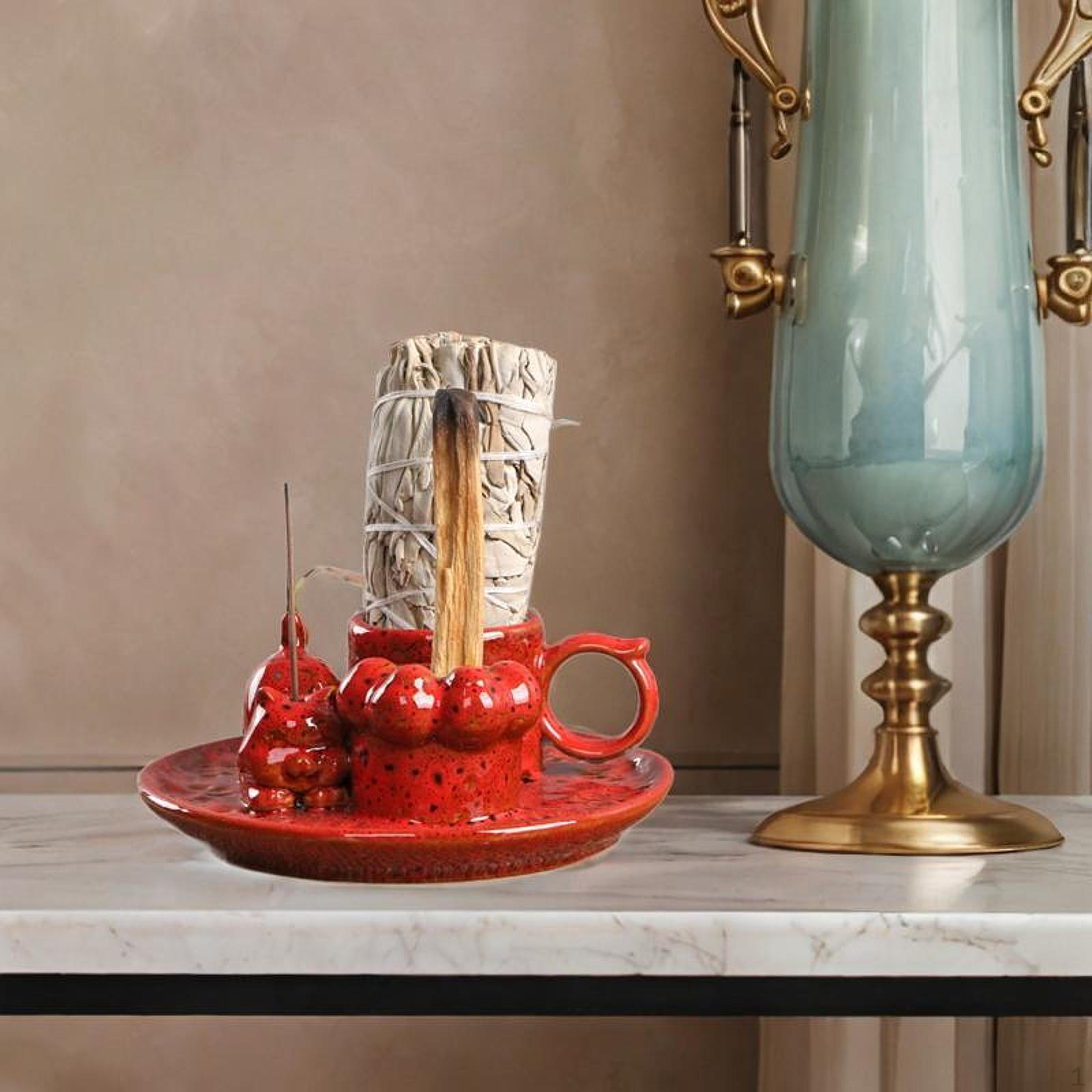 

Подсвечник Palo Santo, керамическая свеча, шалфей, чаша для свечей, для стола, столовой, гостиной Red