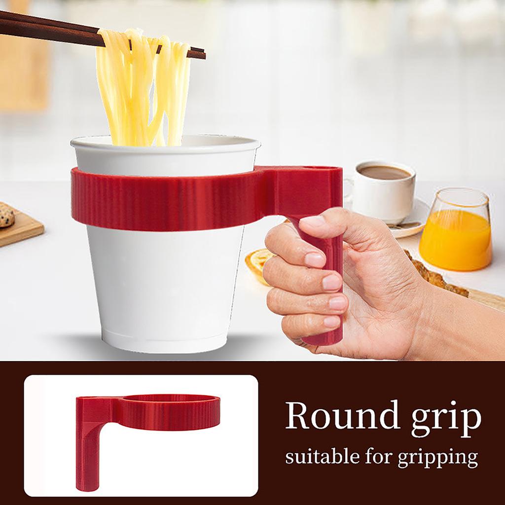 3D Printed Instant Noodle Cup Handle, Practical Clip-on Heat-Free Grip For Various Cup Sizes