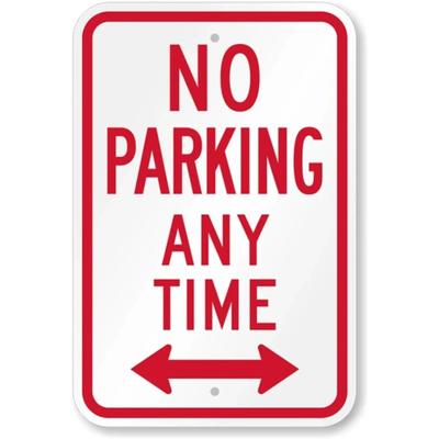 No Parking Sign Aluminum Weatherproof Outdoor Durable Traffic Warning