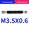 Metric 6H Thread Plug Gauge Go-No-Go Inspection Tool with Pointed Flat Head, M1-20