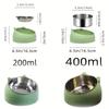 Anti-slip Stainless Steel Cat and Dog Bowls - Elevated Slanted Feeding Bowl with Neck Protection