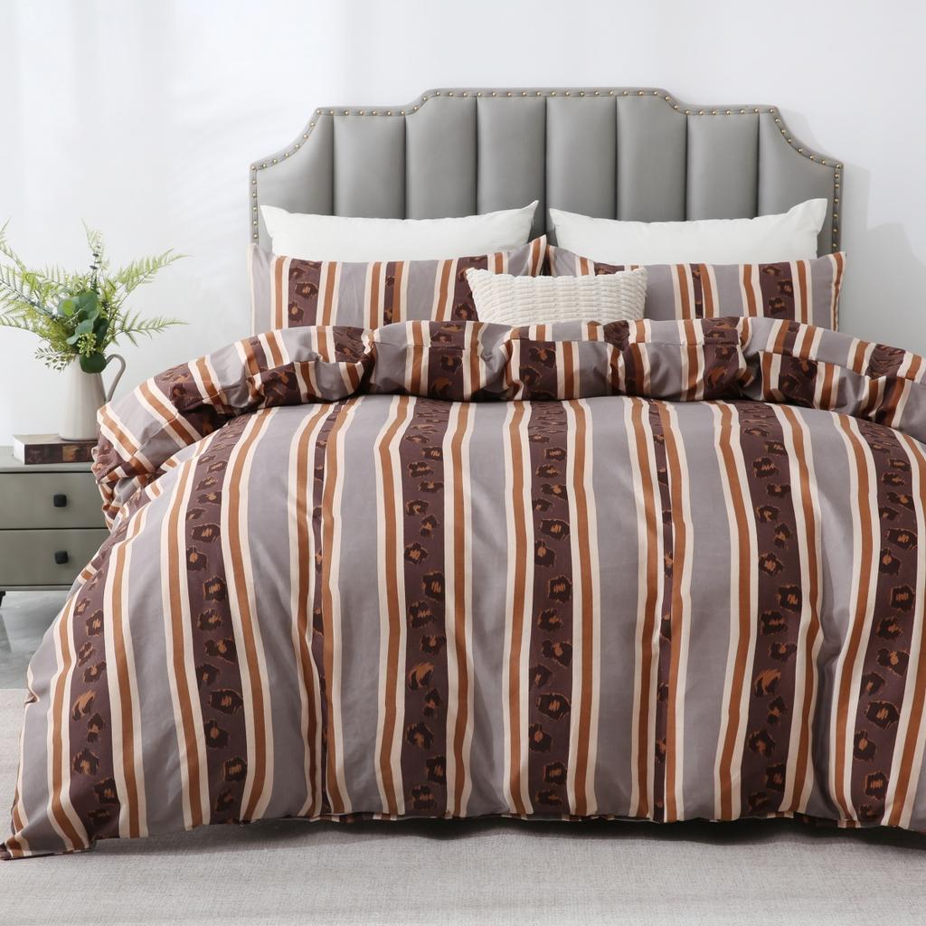 Simple Stripes Duvet Cover Twin Full King Modern Geometric Striped Comforter Cover 2/3pcs Microfiber Reversible Boho Bedding Set