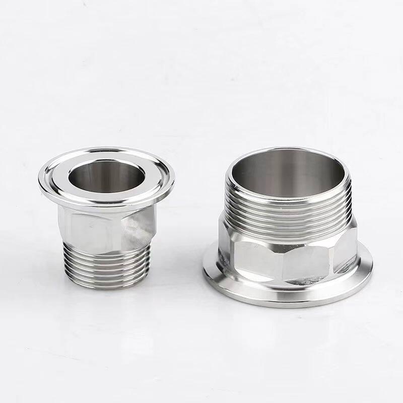 SS304 Sanitary Stainless Steel NPT Quick Connect Clamp with Threaded Chuck Joint