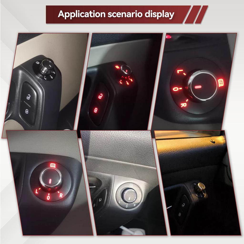 Electric Rearview Wing Mirror Adjuster Knob Switch Chrome Button for Volkswagen Polo 6R 6C 2011-2017 #6RD 959 565B 6RD959565B