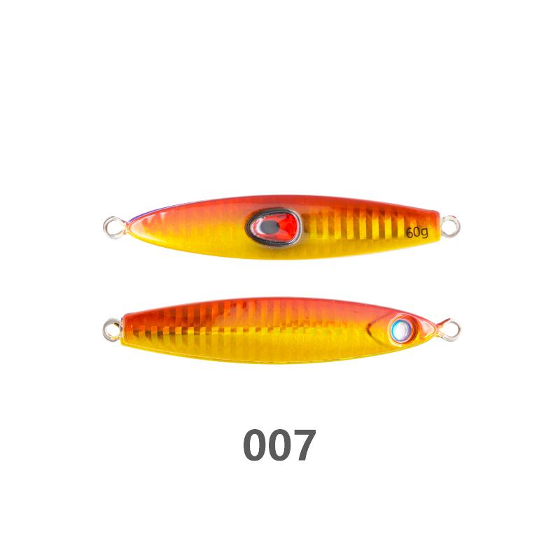 JIGGINGSOUL-RTS191- 60g 80g Casting Jigging Fishing Lures Sense Slow Pitch Metal Saltwater Jig Bait Lead Fish Pesca