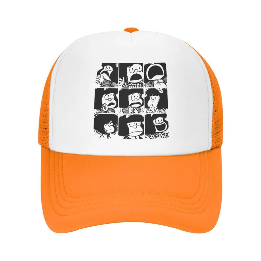 Custom Classic Quino Comic Cartoon Mafalda Baseball Cap for Women Unisex Breathable Trucker Hat Sun Protection Snapback Hats