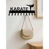 Karate Fighter Metal Wall Art Sports Gym Decor Dynamic Kick Design Premium Craftsmanship Home Office Man Cave Gift