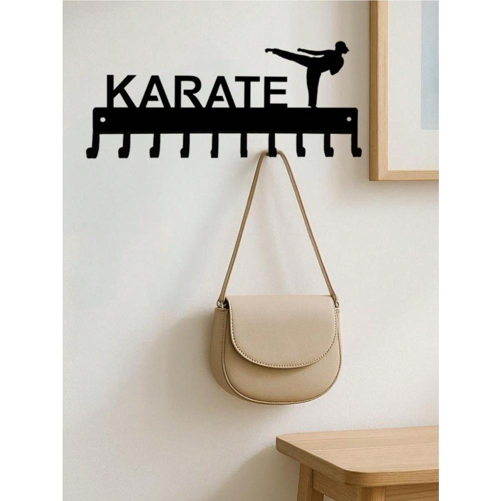Karate Fighter Metal Wall Art Sports Gym Decor Dynamic Kick Design Premium Craftsmanship Home Office Man Cave Gift