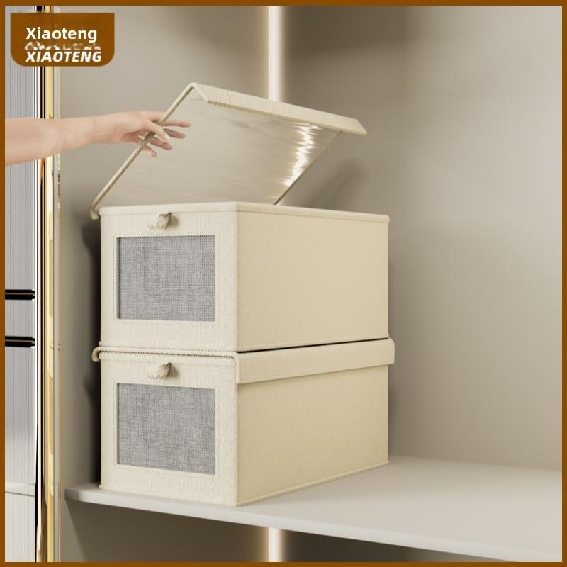 Geantă de depozitare pliabilă pentru haine, vizuală, pentru pilote, organizator cu mâner, pentru casă, pentru perne, pături, cutie de depozitare pentru sortarea garderobei