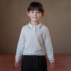 Hacikis Kids' Korean Style Long Sleeve Knit Polo T-Shirt