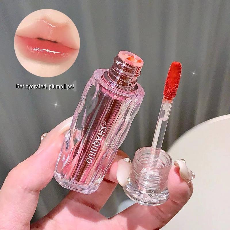 SHAQINUO Moisturizing Water-Gloss Lip Glaze: Translucent, Long-Lasting, Youthful Low Saturation Lipstick.