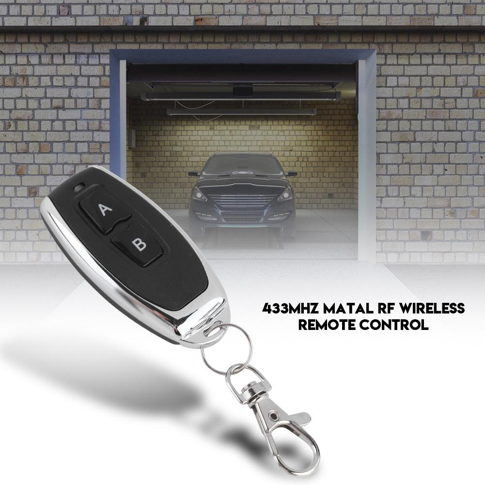 433MHz AB Buttons Matal RF Wireless Transmitter Learning Code Remote Control