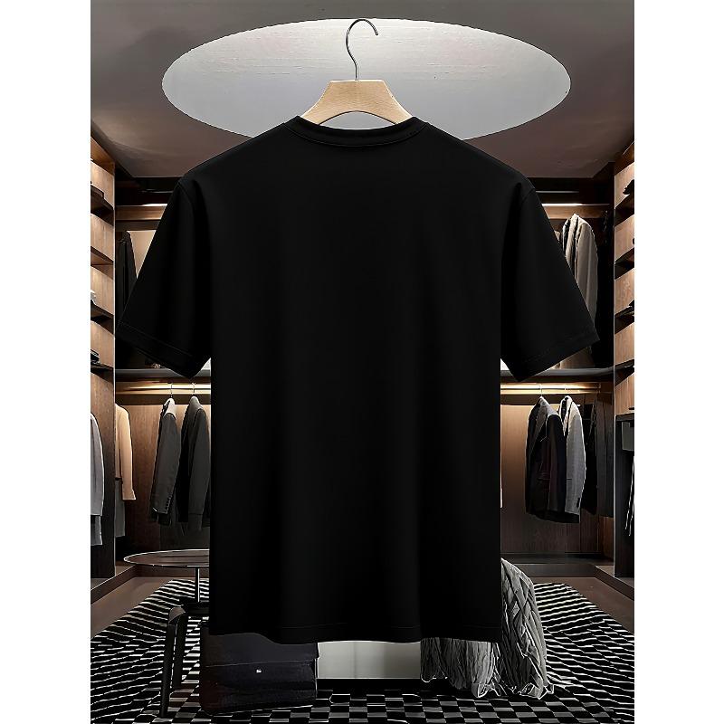 European Size Glitch Funny Tee Tops for Men Graphic Techy All-Season Statement Top for Men Casual Comfortable T-shirt