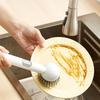 Press Out Liquid Refillable Liquid Washing Brush Dishwashing Brush  Kitchen Pots Dishes Sink