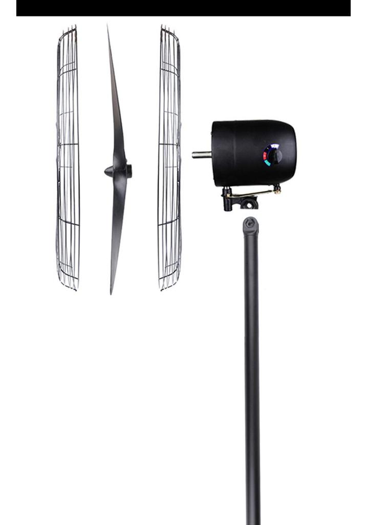 High Power Industrial Floor Fan with Large Air Volume and Mechanical Oscillation - Wall-Mountable