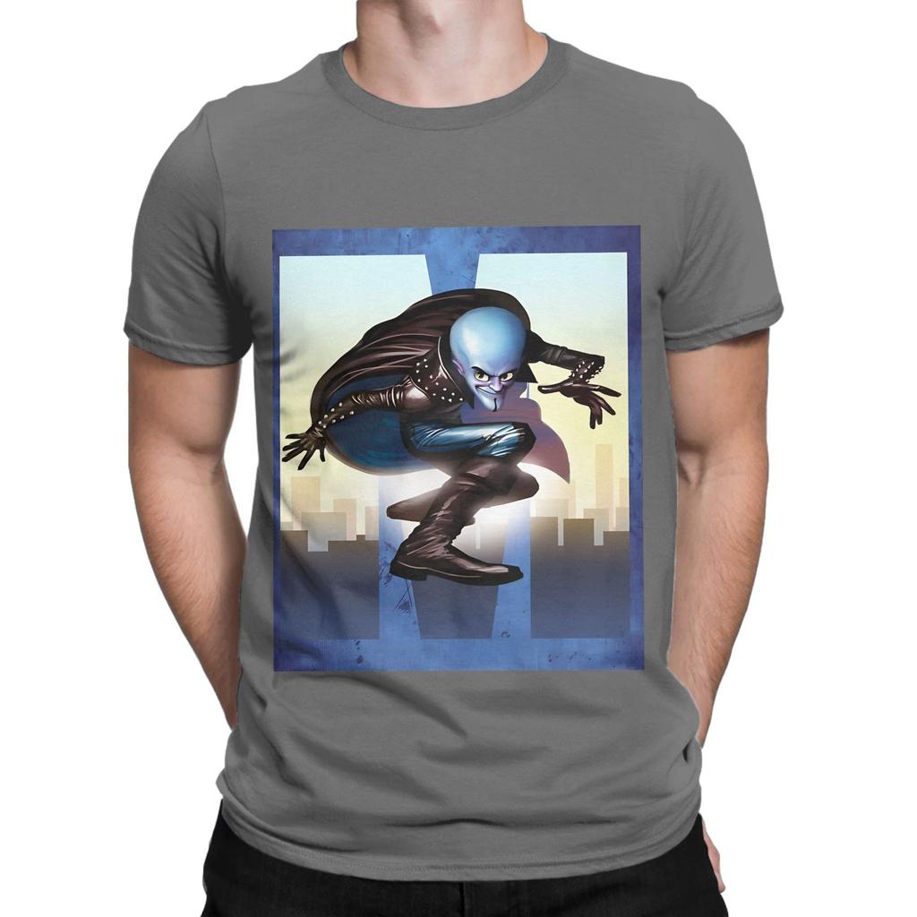 Art Megamind Poster Painitng Novelty 100 Cotton Tshirt Megamind Vs The Ddoom Syndicate Tees Tops For Unisex