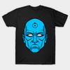 Men Black Print T-shirt Dr. Manhattan No-Cut Transfer Paper Print Cotton Tshirt