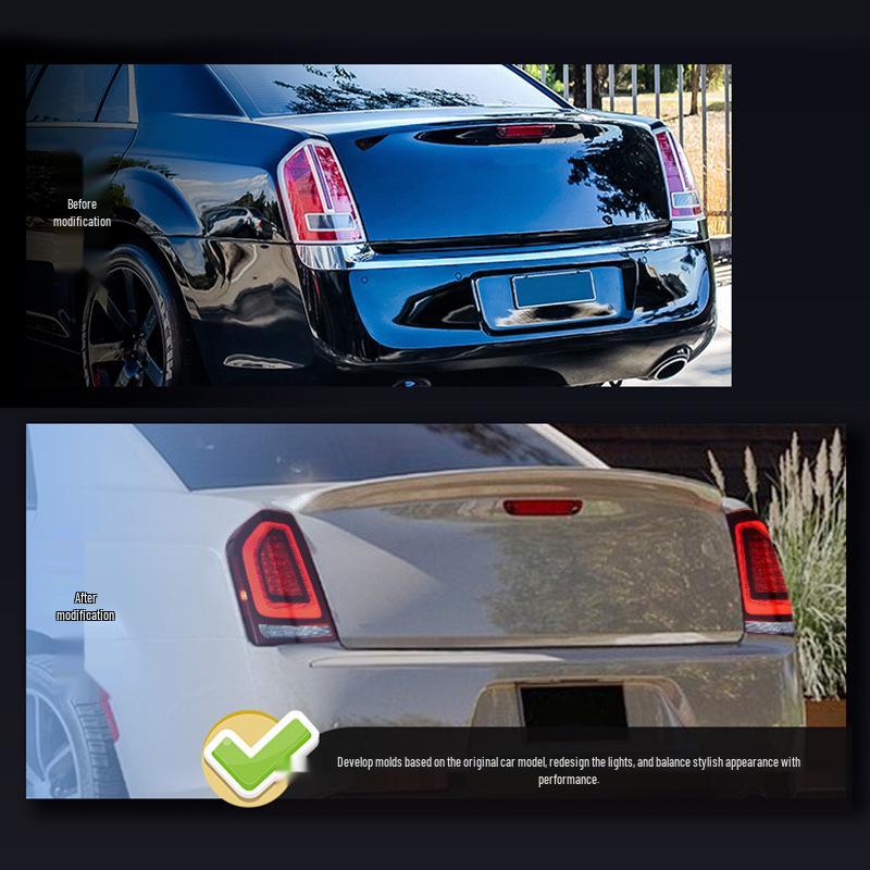 LED Taillight Assembly with Flowing Turn Signal for 11-14 Chrysler 300C