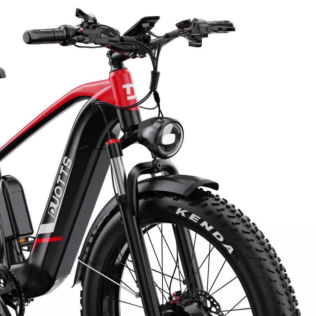 DUOTTS Elektrické kolo F26: Motor 750 W, dojezd 120 km, 26" tlusté pneumatiky, vodotěsnost IPX5, stoupavost 55°