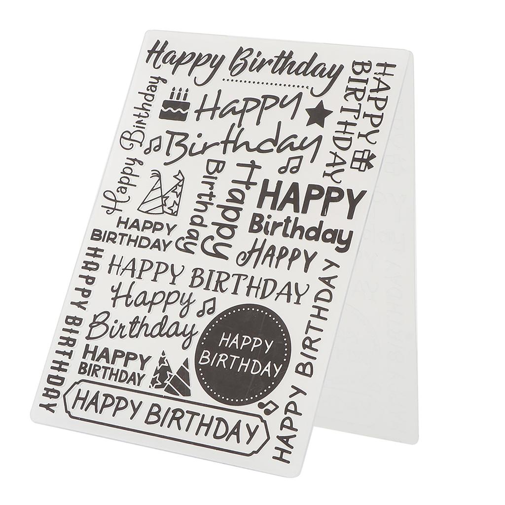 Cartella da Rilievo Buon Compleanno Fai da Te Artigianato Scrapbooking Timbro Decorazione Album Fotografico