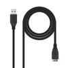 NANO CABLE USB 3.0 Cable Nanocable 10.01.1101-bk/ Usb Male - Microusb Male/ 1m/ Black