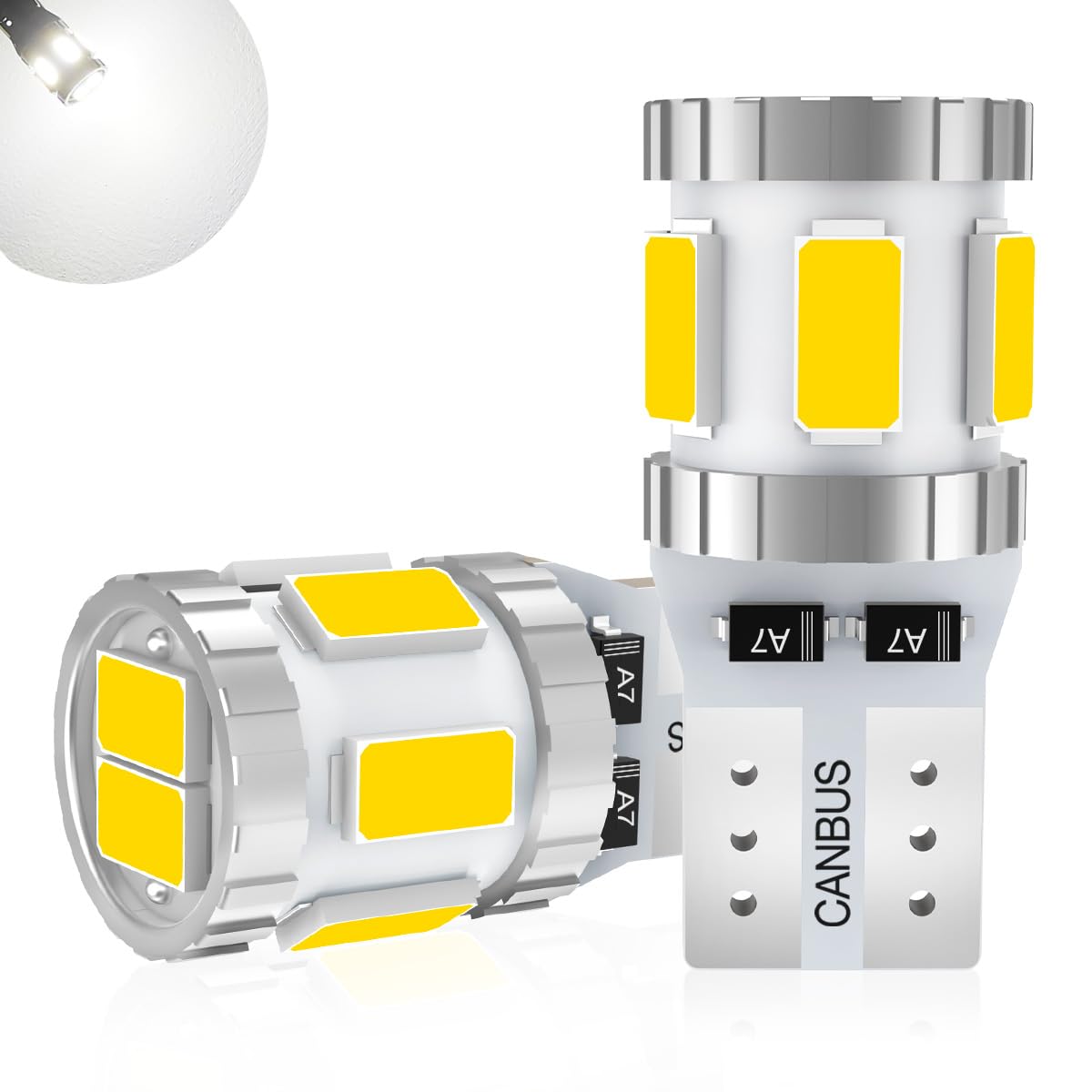 

GOSMY T10 LED Explosive Light, White LED T10, Compatible with Vehicle Inspection, 5630 LED