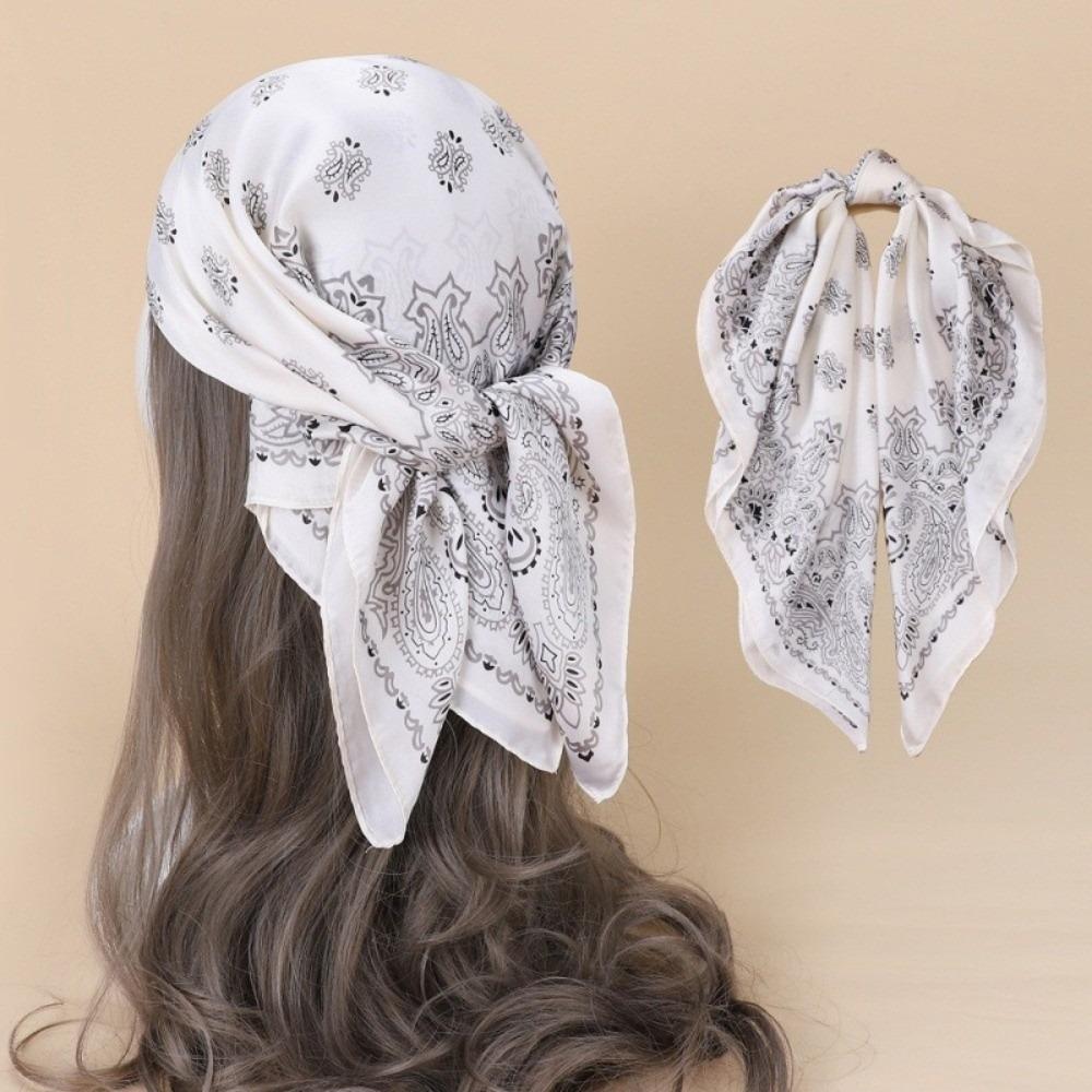 Soft Material Square Silk Scarf 70x70cm Size Women Neck Scarf Luxury Foulard Scarf Bag Decoration