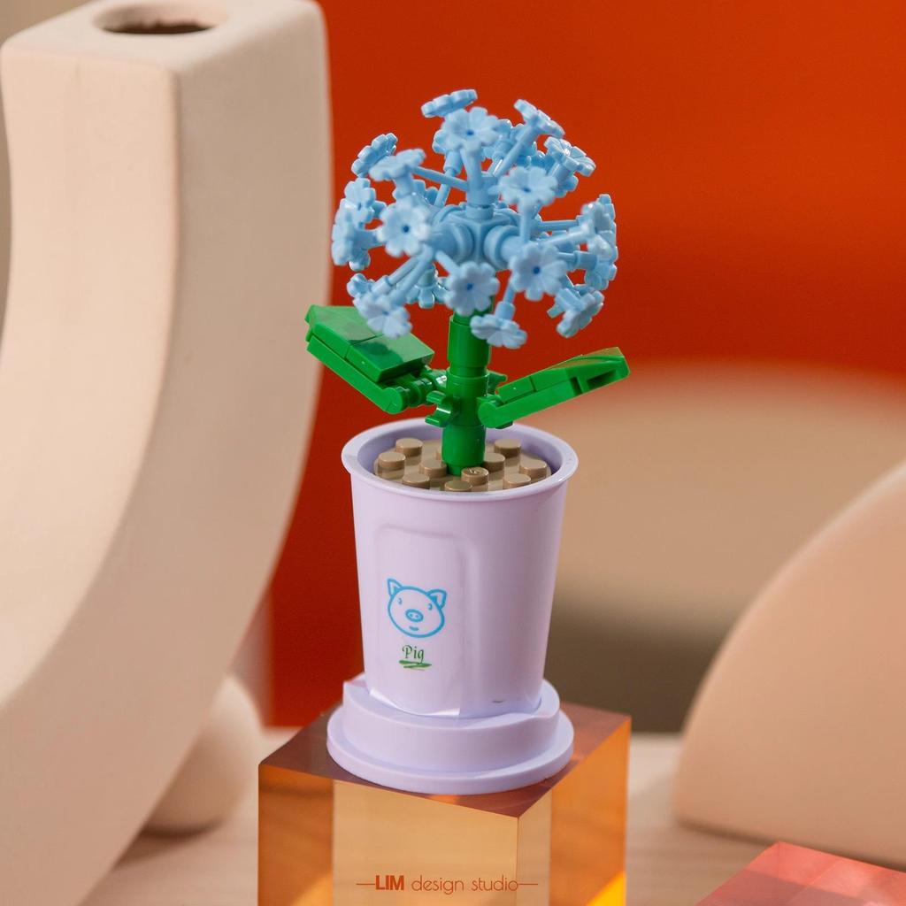 Lego-Compatible Flower Pot Planter: Succulent & Ornament Holder Gift for Teachers & Girls